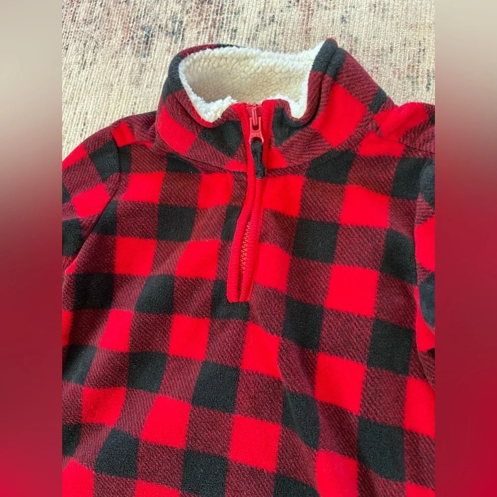 Carter's Red and Black Buffalo Plaid Hoodie